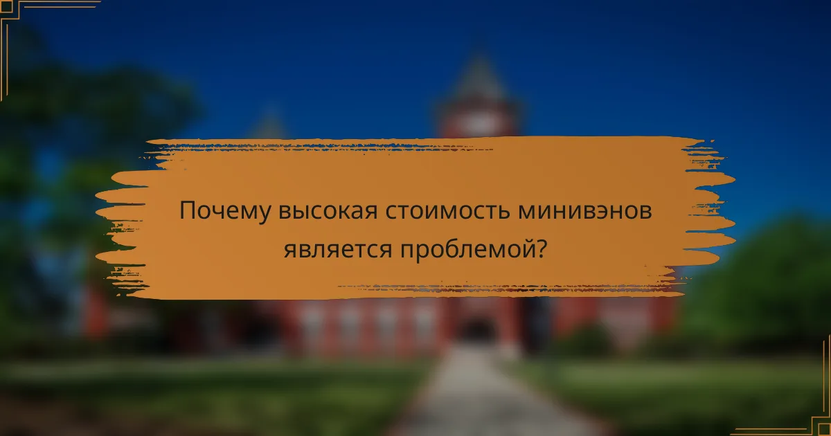 Почему высокая стоимость минивэнов является проблемой?